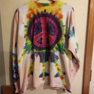 Hand dyed XL preshrunk cotton boho hippie shirt